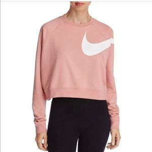 Pink nike crop top
